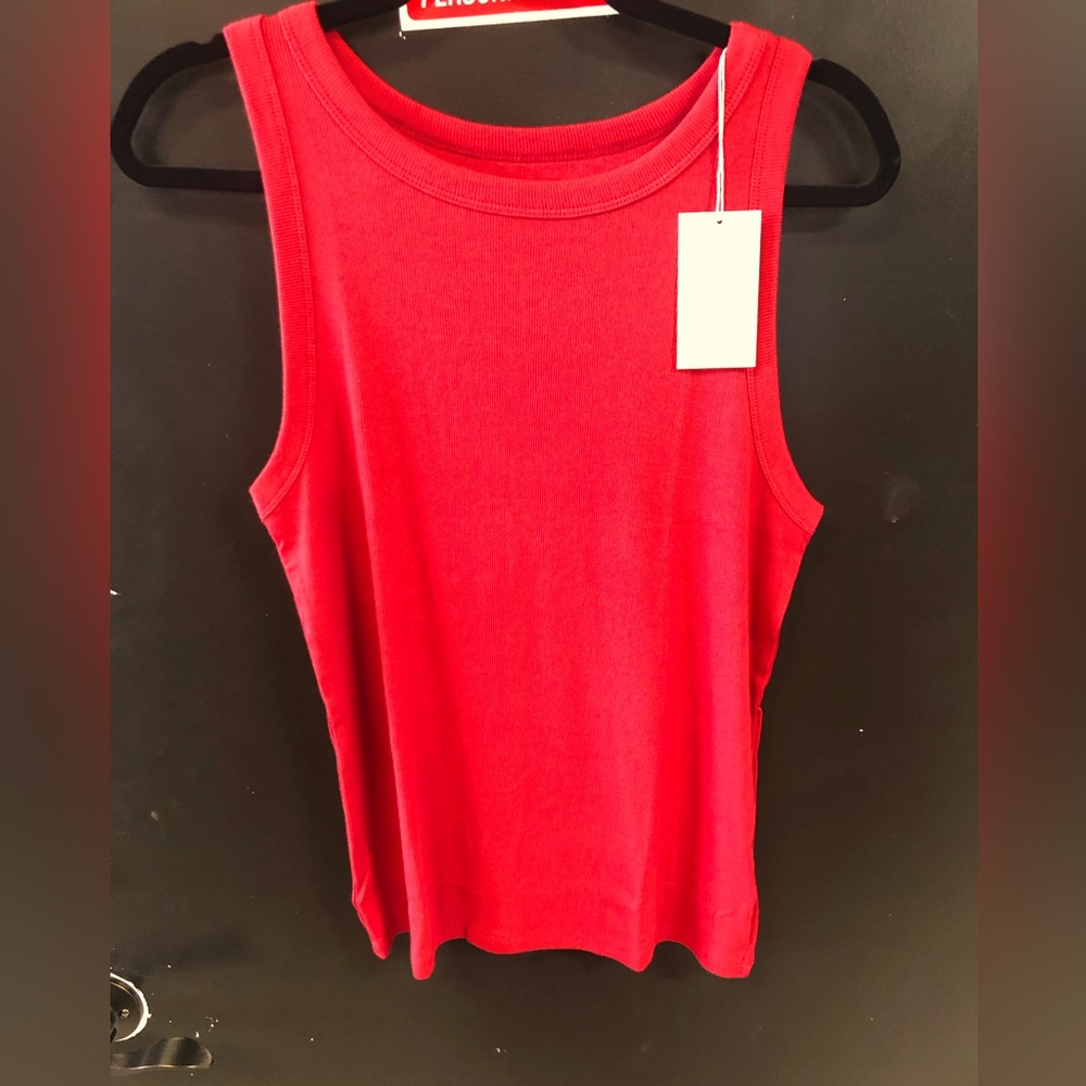 🟩 4/$15 NWT women’s A New Day tank top Red size XXL